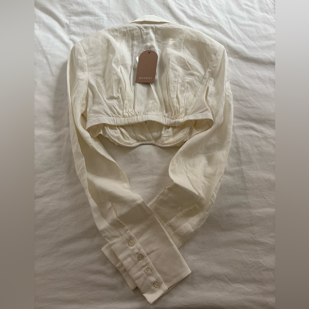 NWT - Greta Shirt Bra - White - Picture 5 of 5